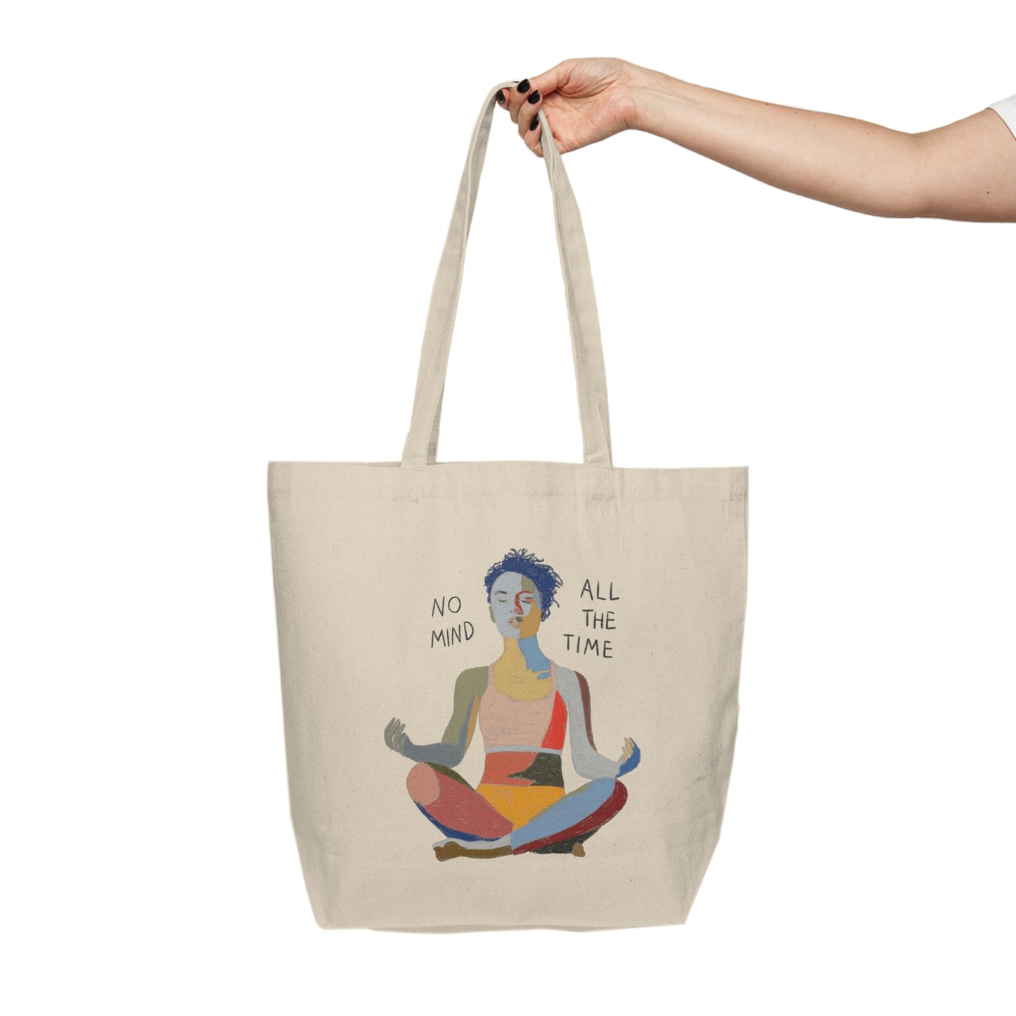 No Mind Canvas Shopping Tote Bag